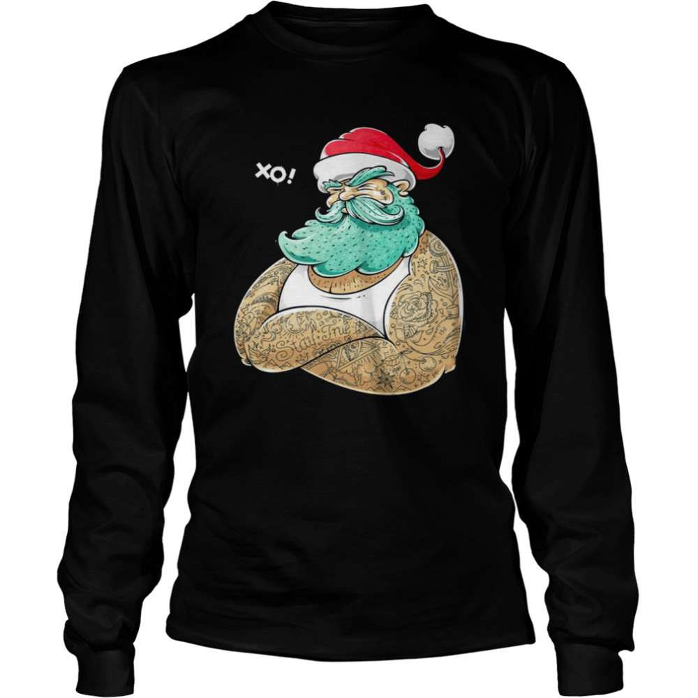 Hipsta Claus XO Santa Merry Christmas shirt Long Sleeved T-shirt