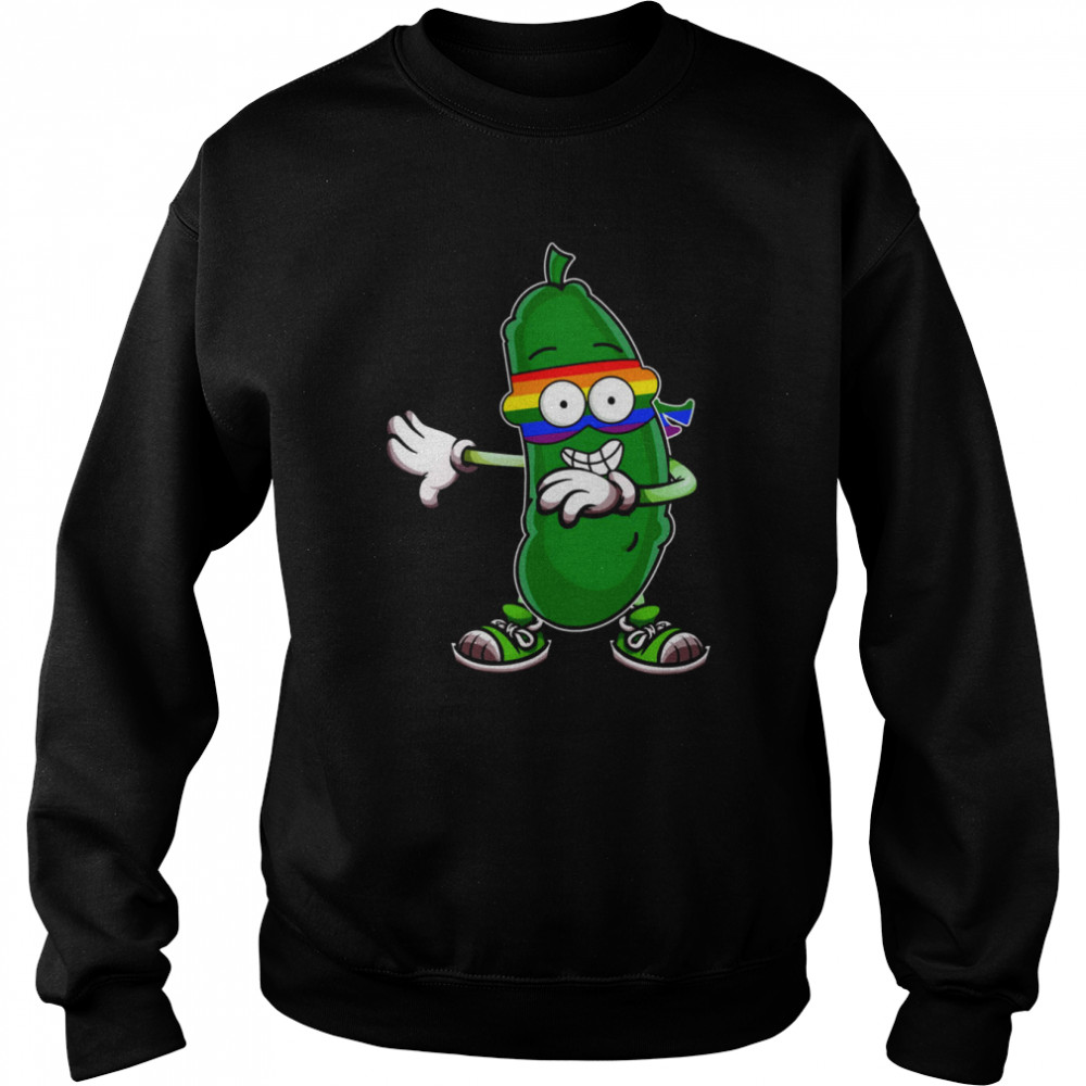 Lgbt Pickle Dabbing Cucumber Funny Rainbow Gay Pride shirt Unisex Sweatshirt