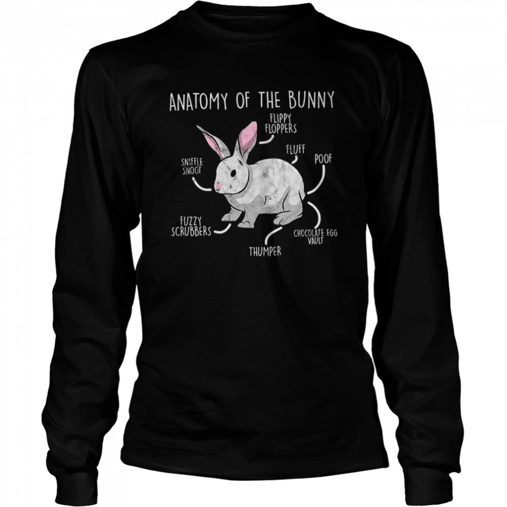 Rabbit Anatomy Bunny Animal Pet Owner shirt Long Sleeved T-shirt