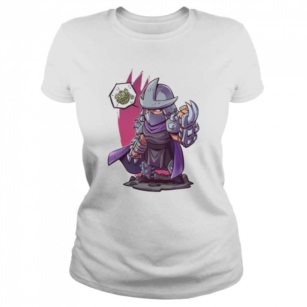 shredder and the turtle shirt classic womens t shirt