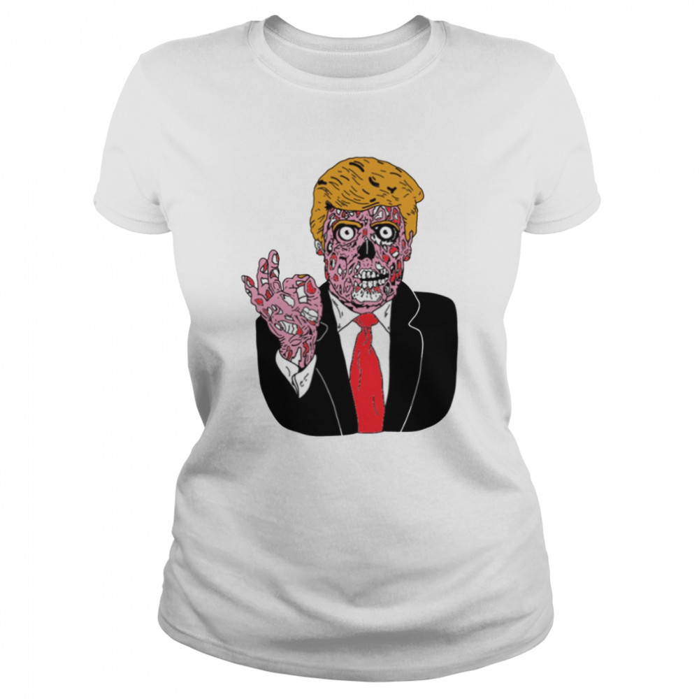 t Zombie Funny Donald Trump Halloween T-Shir Classic Womens T-shirt