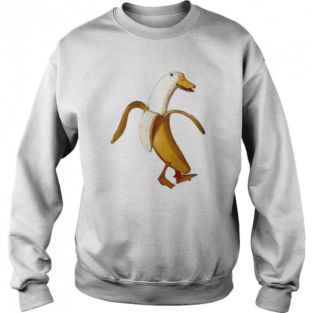 Banana Duck Walking Ducking shirt Unisex Sweatshirt