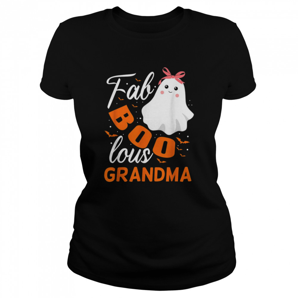 Fabulous Faboolous Ghost Grandma Halloween T- Classic Womens T-shirt
