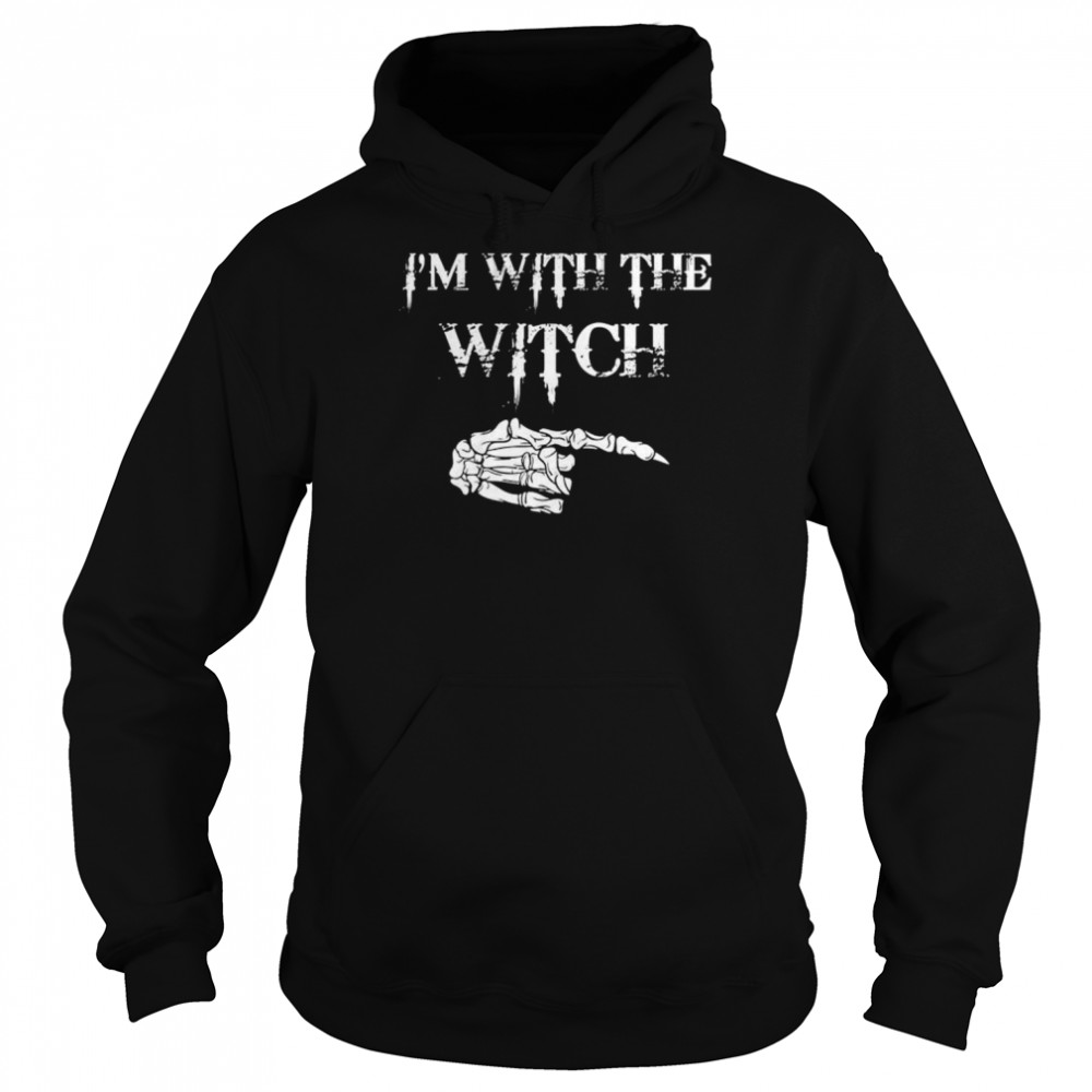 Halloween I’m with the witch shirt Unisex Hoodie