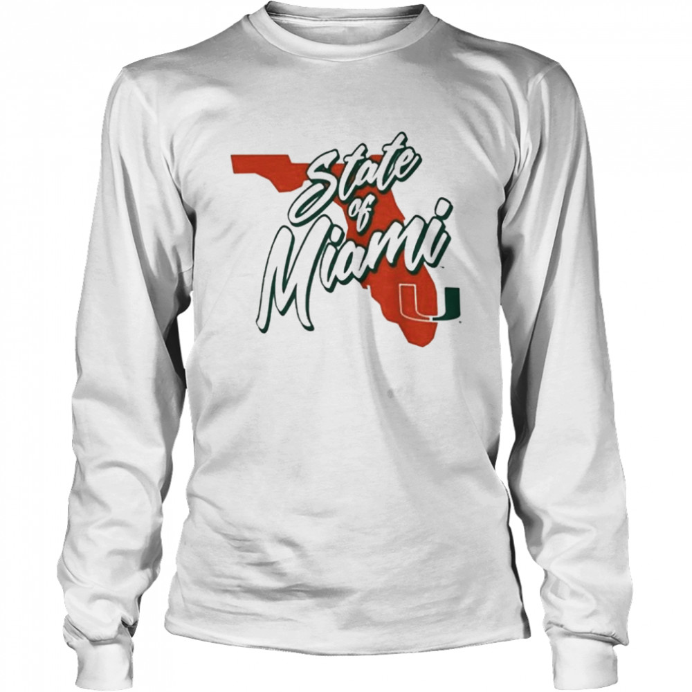 Miami Hurricanes State of Miami shirt Long Sleeved T-shirt