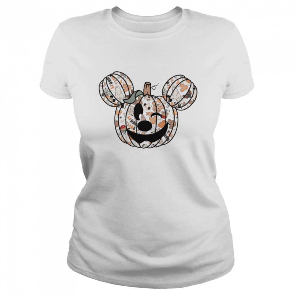 Mickey Mouse Pumpkin The Most Magical Place Halloween shirt Classic Womens T-shirt