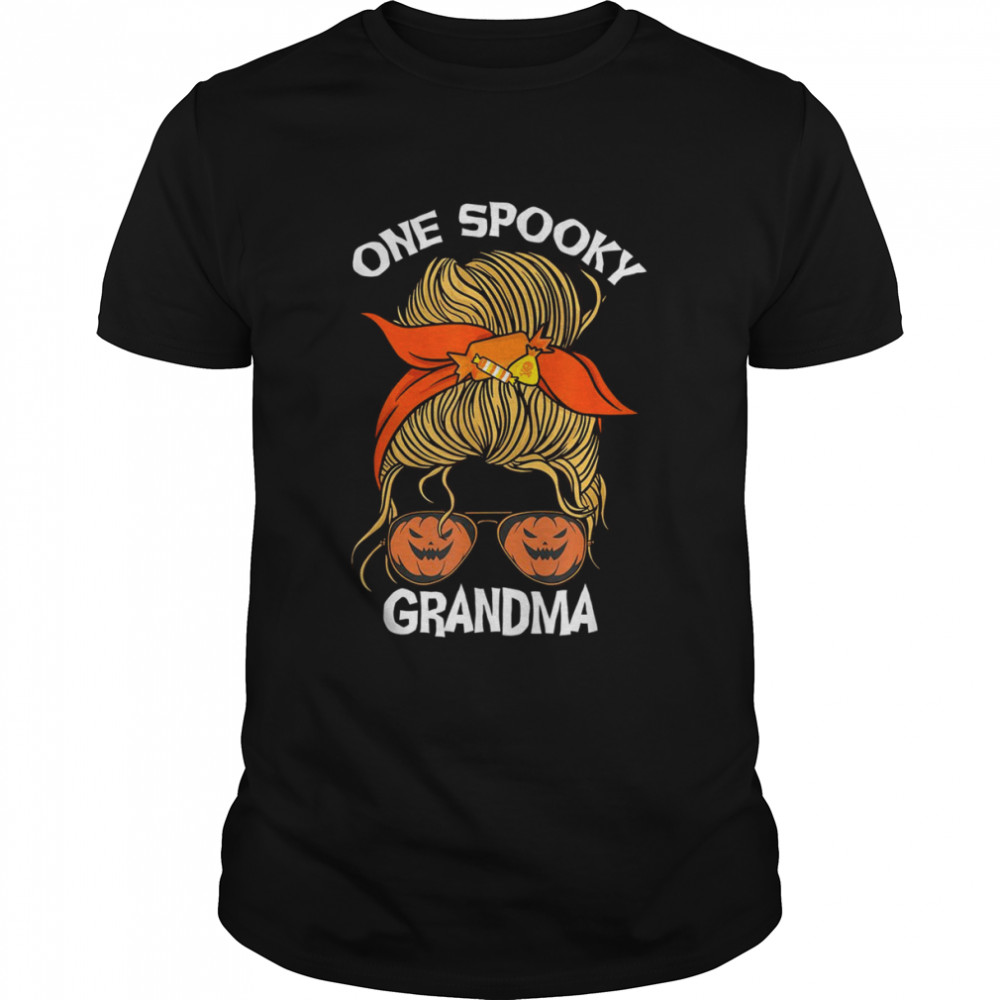 One Spooky Grandma Bandana Women Grandma Halloween T- Classic Men's T-shirt