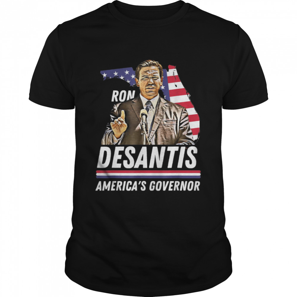 Ron Desantis America’s Governor Florida US Flag T- Classic Men's T-shirt