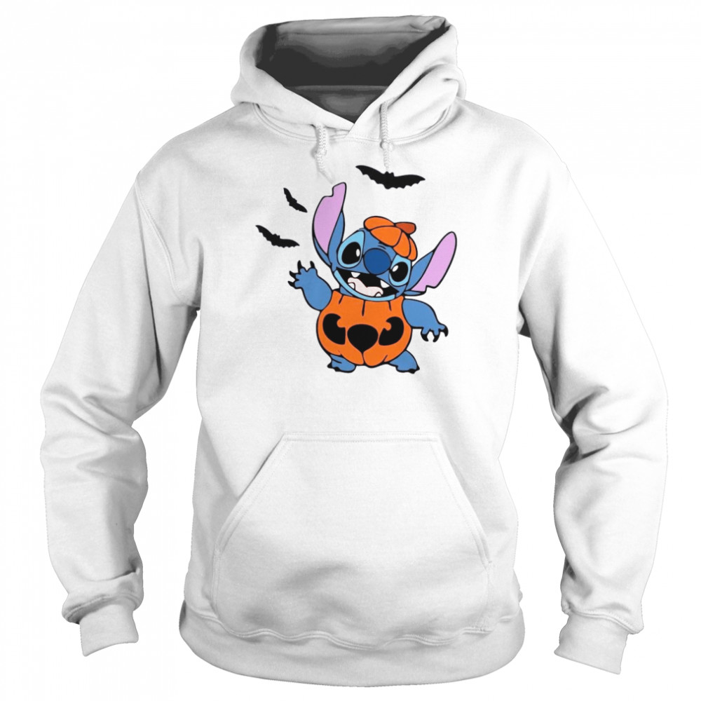 stitch pumpkin halloween shirt unisex hoodie