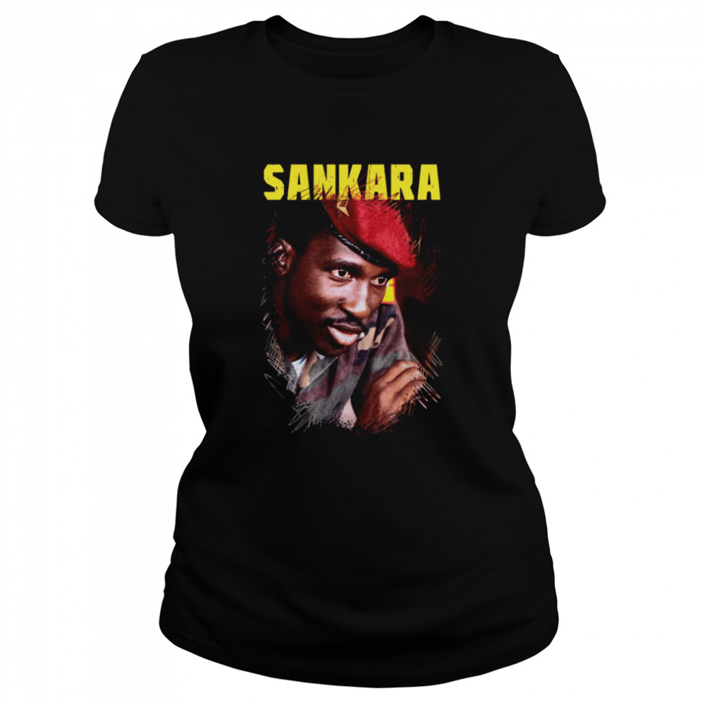 thomas sankara pan africa black power anti colonialism revolution american african movement shirt classic womens t shirt