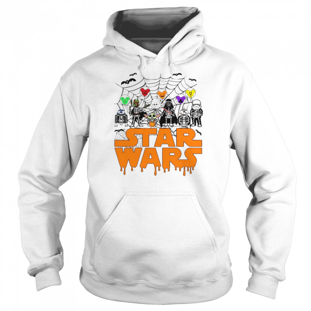 trick or treat star wars halloween baby yoda and friends t unisex hoodie