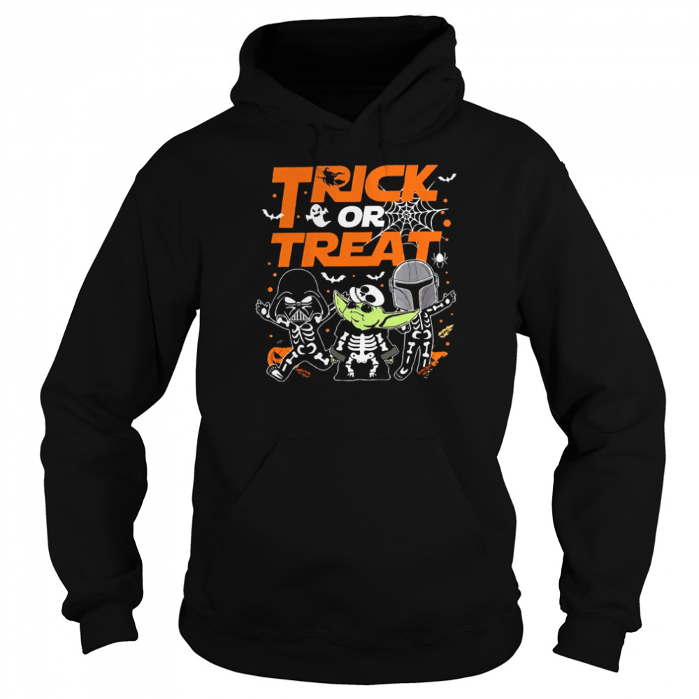 trick or treat star wars halloween trick or treat darth vader t unisex hoodie