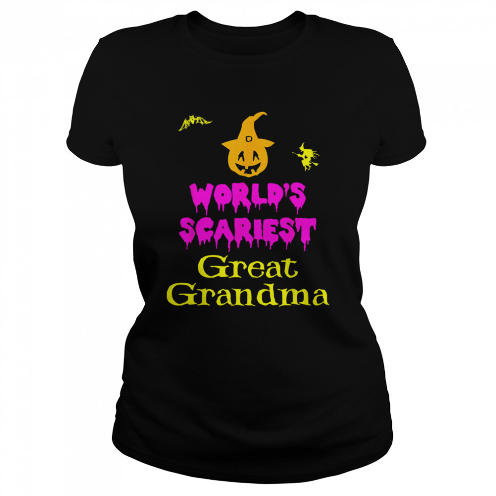 World’s Scariest Great Lazy Easy Grandma Halloween T- Classic Womens T-shirt