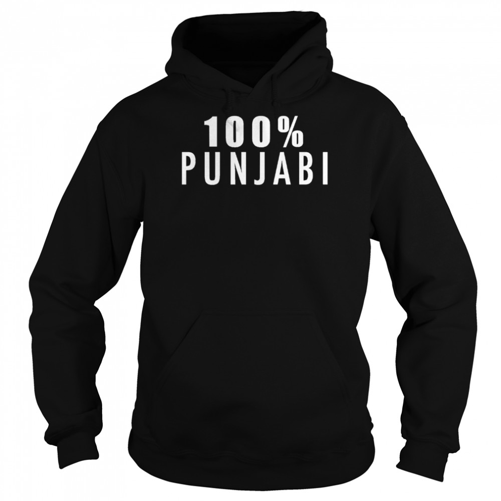 100 Pure Punjabi Quote Quality Fan Retro shirt Unisex Hoodie