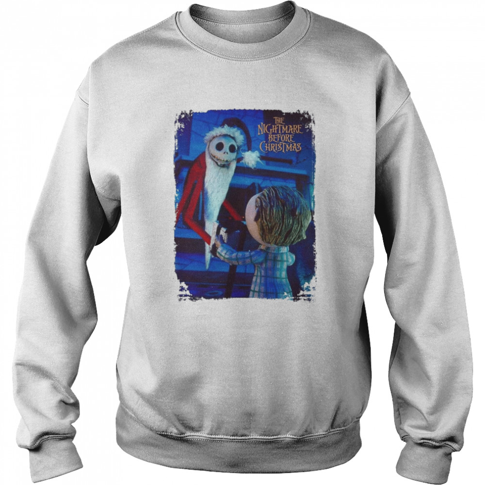 Art The Nightmare Before Christmas Jack Skellington Santa Jack White Halloween shirt Unisex Sweatshirt