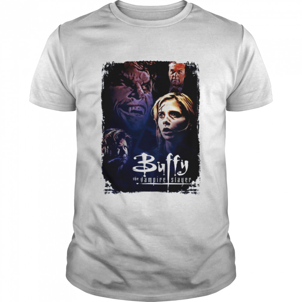 Buffy The Vampire Slayer Cast Season 3 Helpless White Giles Joyce Halloween shirt Classic Men's T-shirt