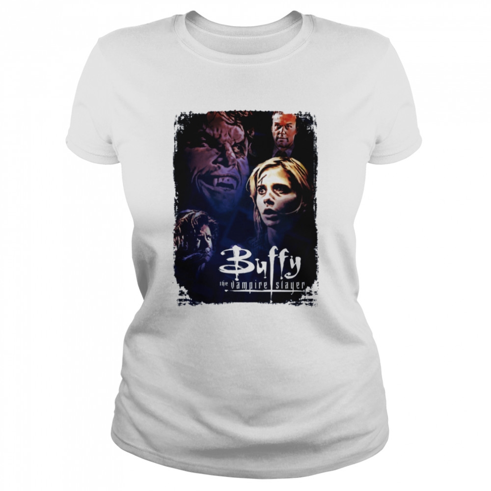 Buffy The Vampire Slayer Cast Season 3 Helpless White Giles Joyce Halloween shirt Classic Women's T-shirt