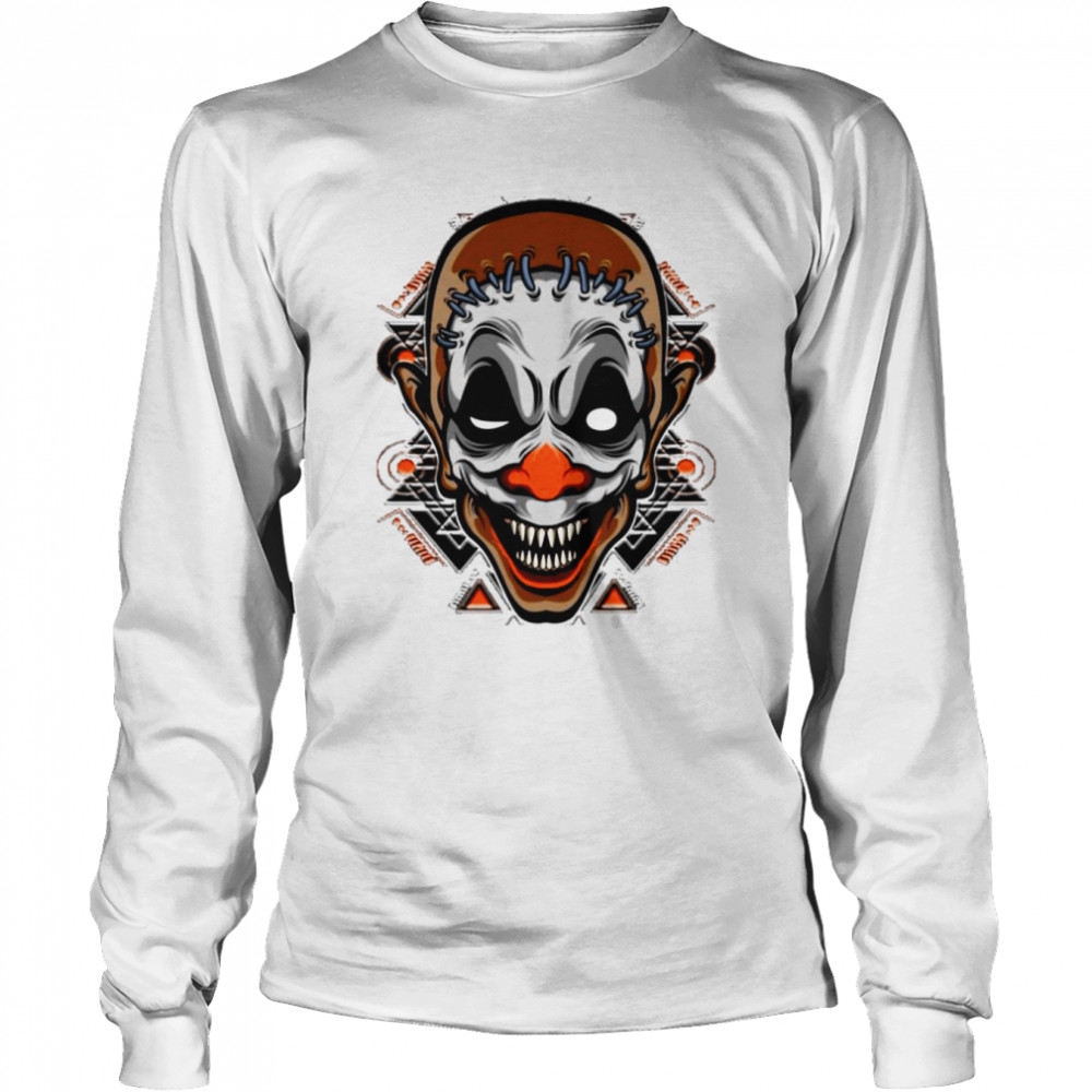 creepy clown smile halloween monsters shirt long sleeved t shirt