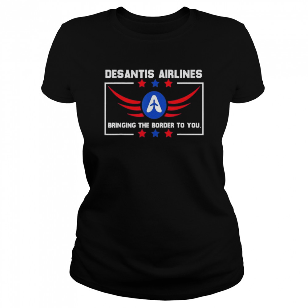 desantis airlines funny political meme ron desantis usa flag t classic womens t shirt
