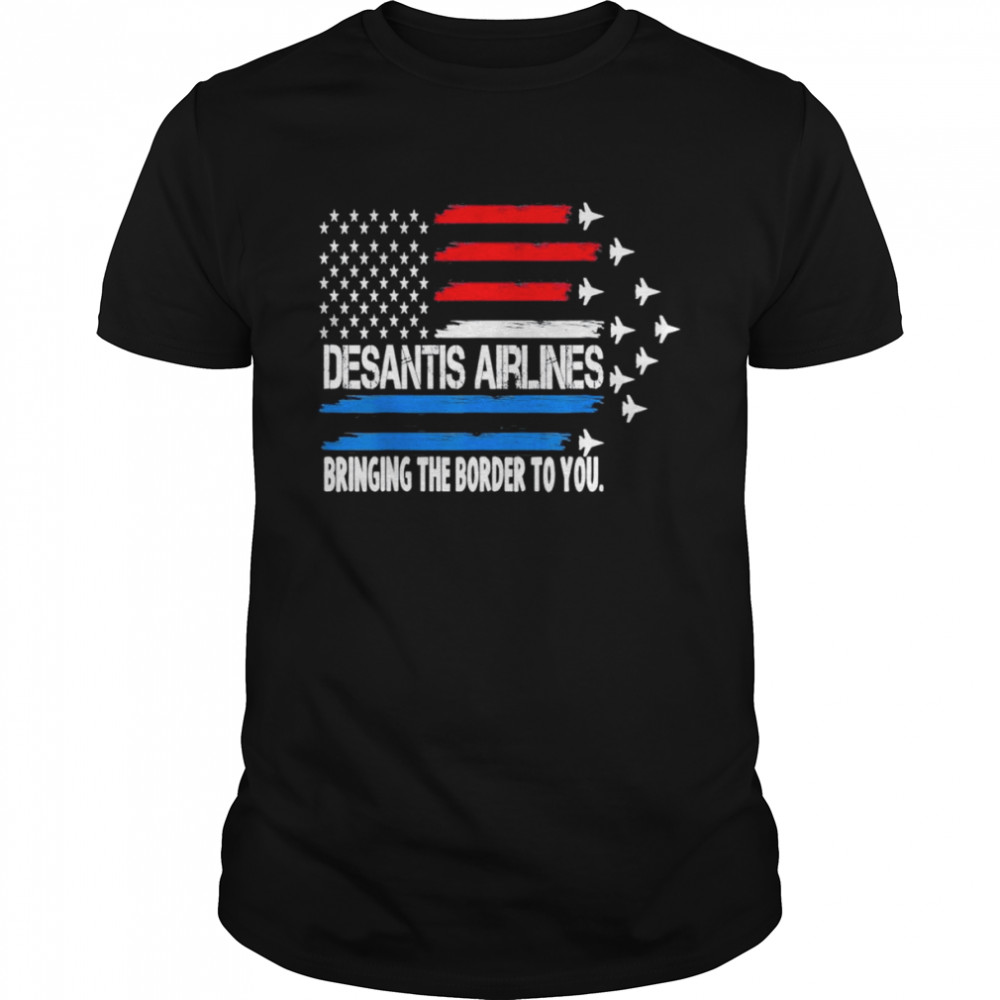 DeSantis Airlines USA Flag 2024 Vintage T- Classic Men's T-shirt