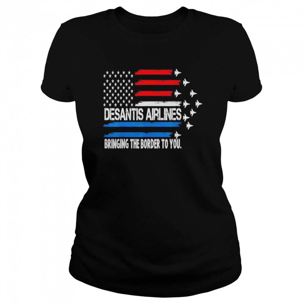 DeSantis Airlines USA Flag 2024 Vintage T- Classic Women's T-shirt