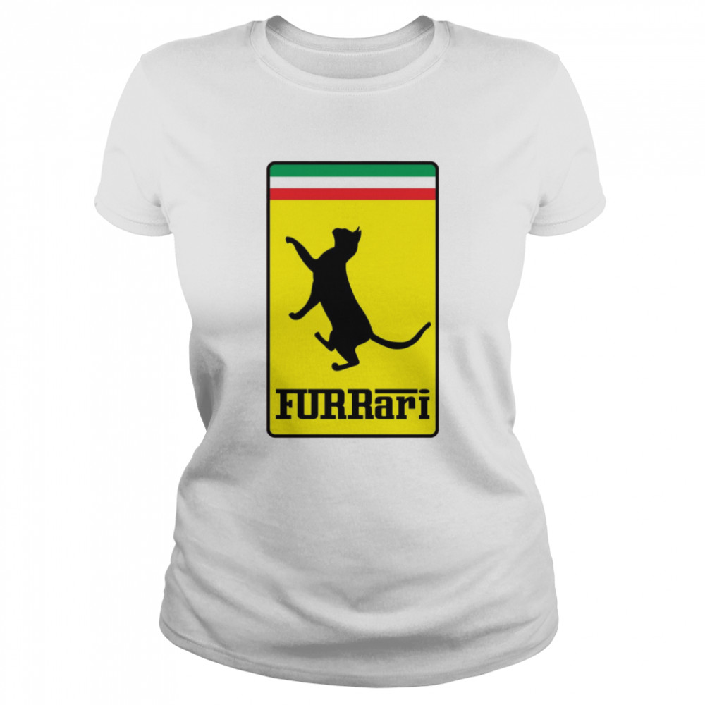 furrari not ferrari cat logo shirt classic womens t shirt