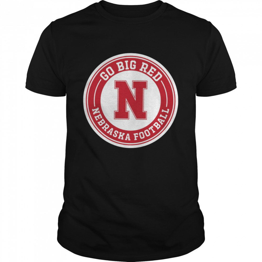 Go Big Red Nebraska Football Round Badge shirt Classic Men's T-shirt