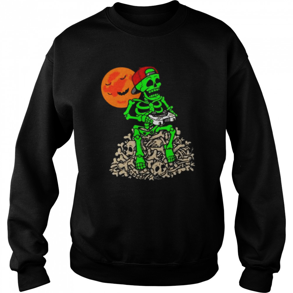 Halloween Skeleton Game Boy  Unisex Sweatshirt