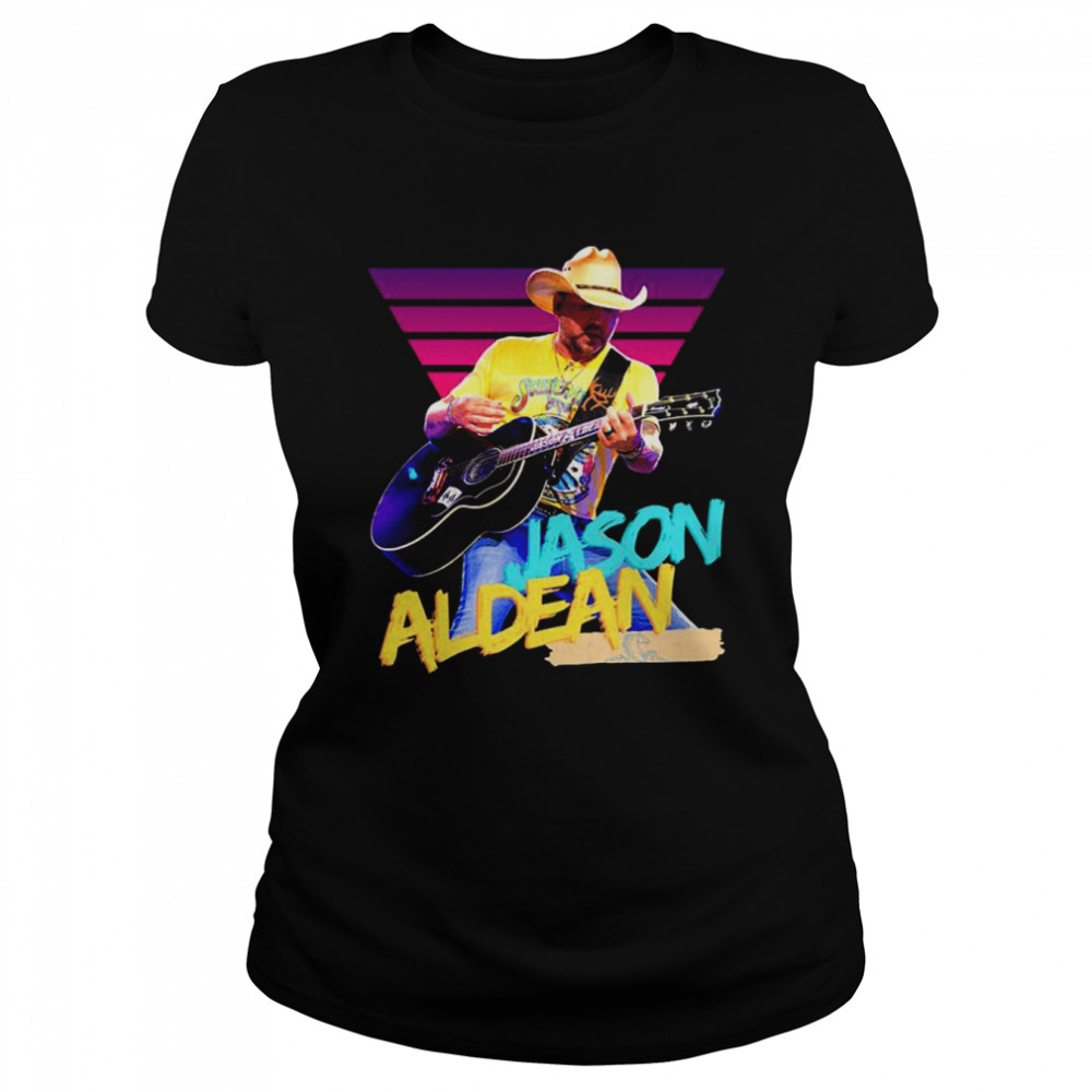 Iconic Portrait Art Jason Aldean shirt 9 Iconic Portrait Art Jason Aldean shirt Classic Women's T-shirt