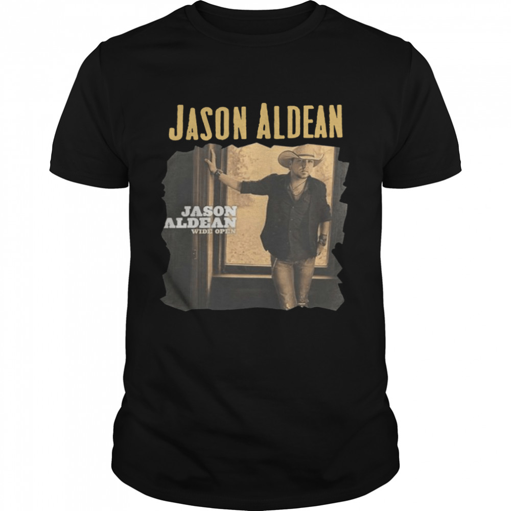 Johnha Jason Aldean Wide Open Sexy Exposed Navel shirt Classic Men's T-shirt
