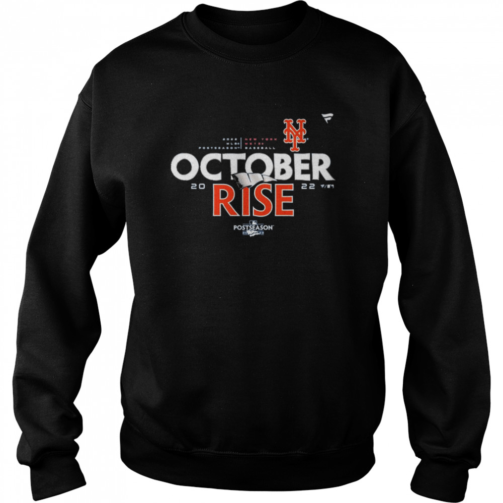 Men’s New York Mets Black 2022 Postseason Locker Room Big & Tall premium T- Unisex Sweatshirt