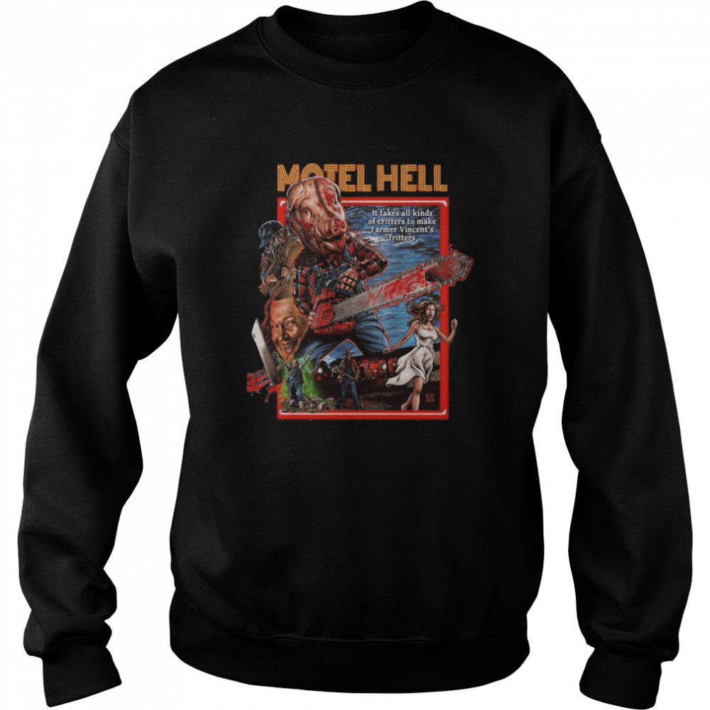motel hello special ed cover art halloween monsters shirt unisex sweatshirt