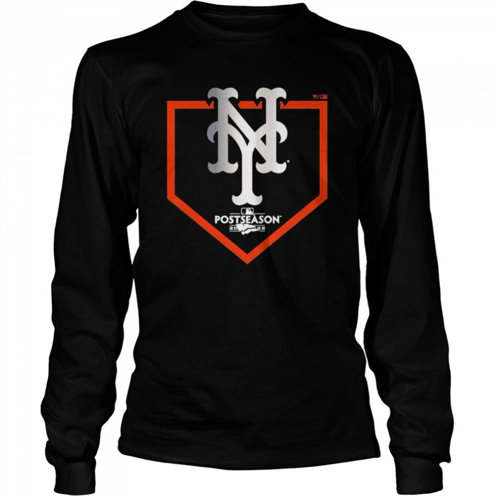 New York Mets Black 2022 Postseason Around the Horn T- Long Sleeved T-shirt