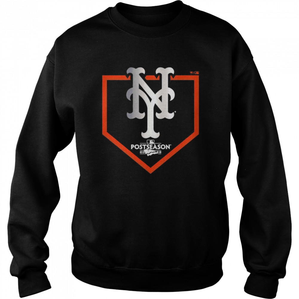 New York Mets Black 2022 Postseason Around the Horn T- Unisex Sweatshirt