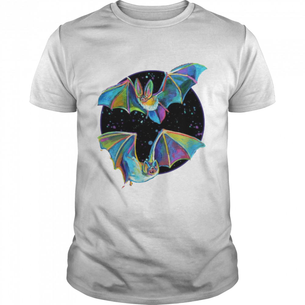 Psychedelic Bat Pattern By Robert Phelps Halloween shirt Classic Men's T-shirt