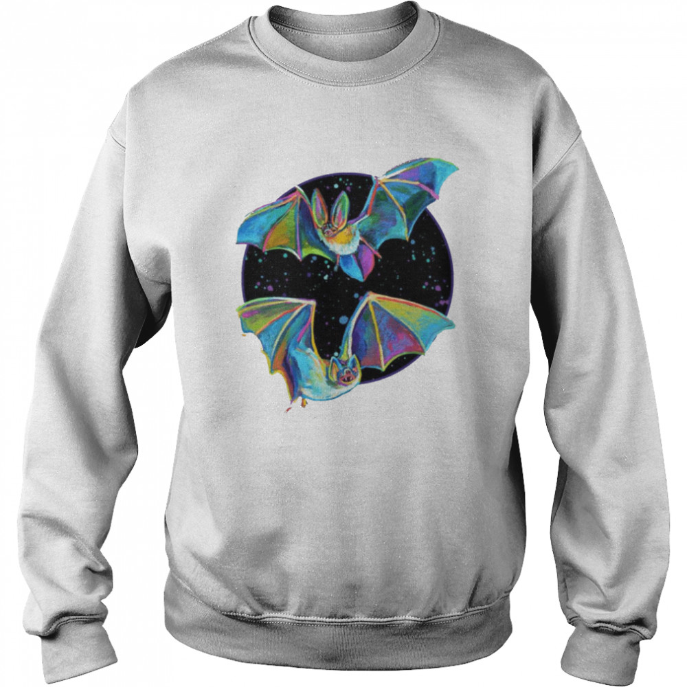 Psychedelic Bat Pattern By Robert Phelps Halloween shirt Unisex Sweatshirt