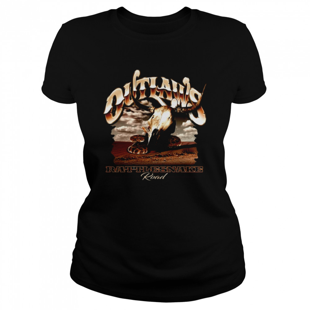 rattlesnake outlaws country song shirt classic womens t shirt