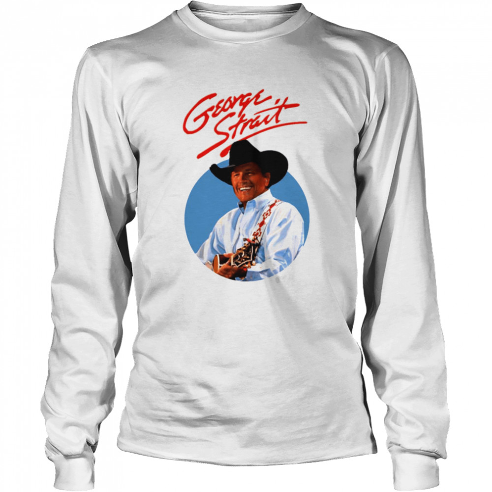 Retro Portrait The Legend George Strait shirt Long Sleeved T-shirt