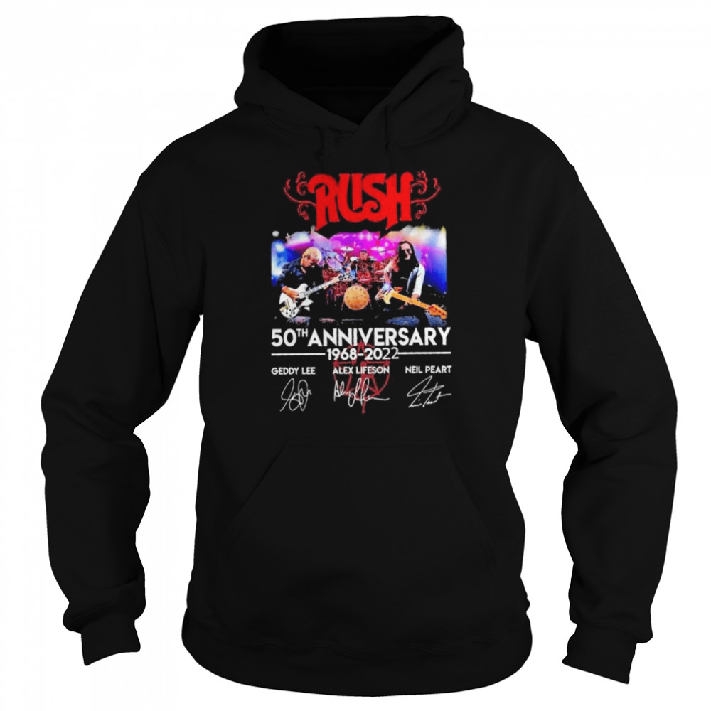 Rush 50th anniversary 1968 2022 signatures shirt Unisex Hoodie