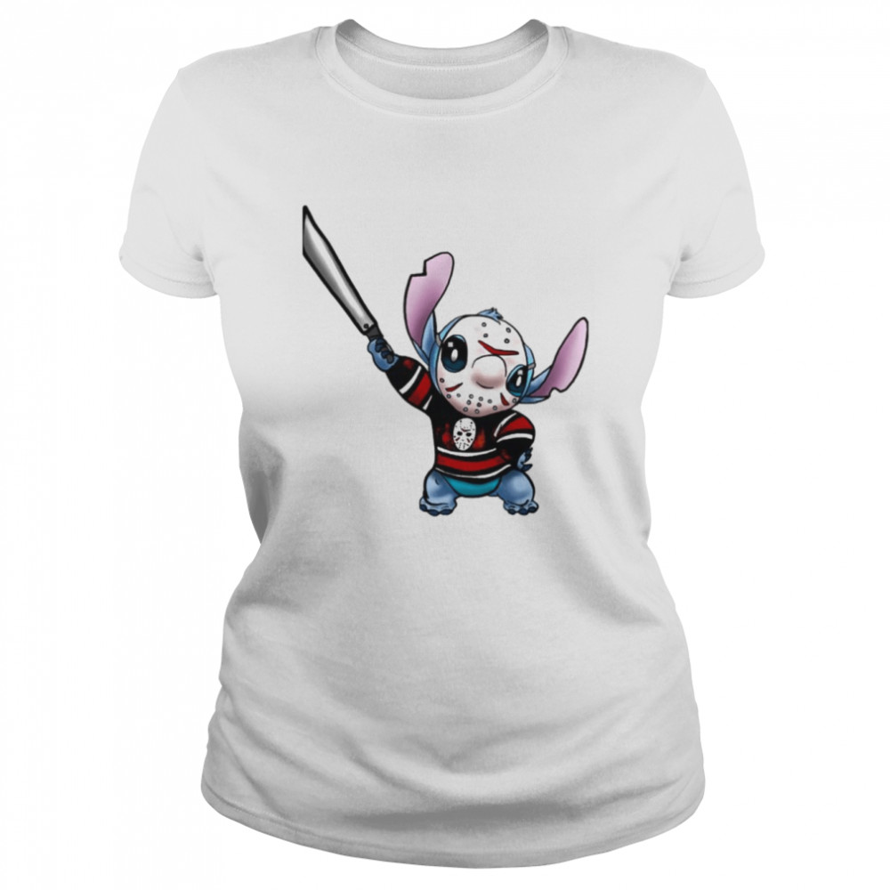 Stitch Cosplay Halloween Monsters Jason Voorhees shirt Classic Women's T-shirt