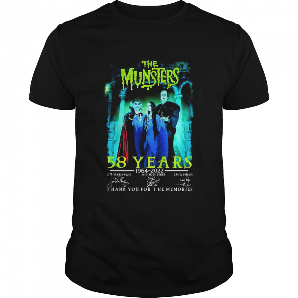 The Munsters 58 years 1964 2022 thank you for the memories signatures shirt Classic Men's T-shirt