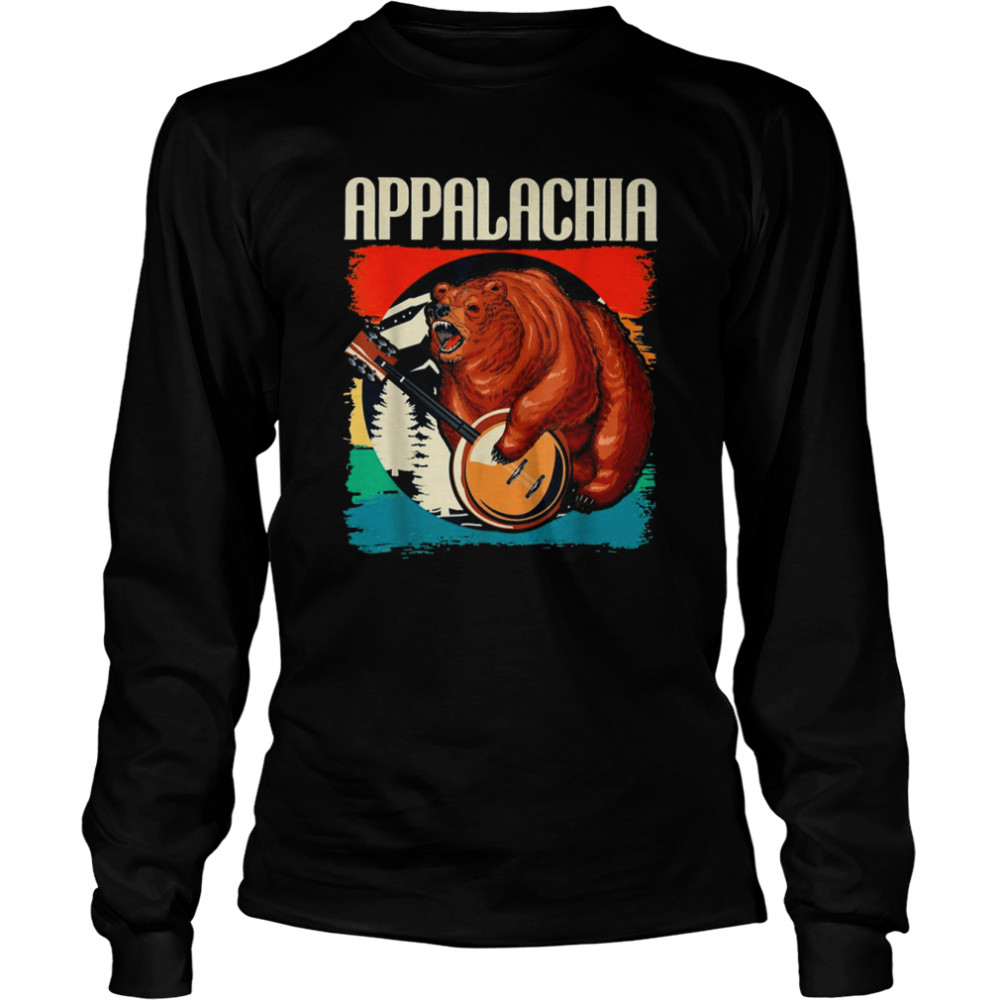 Appalachia Vintage Banjo Player Bluegrass Musician shirt 10 Appalachia Vintage Banjo Player Bluegrass Musician shirt Long Sleeved T-shirt