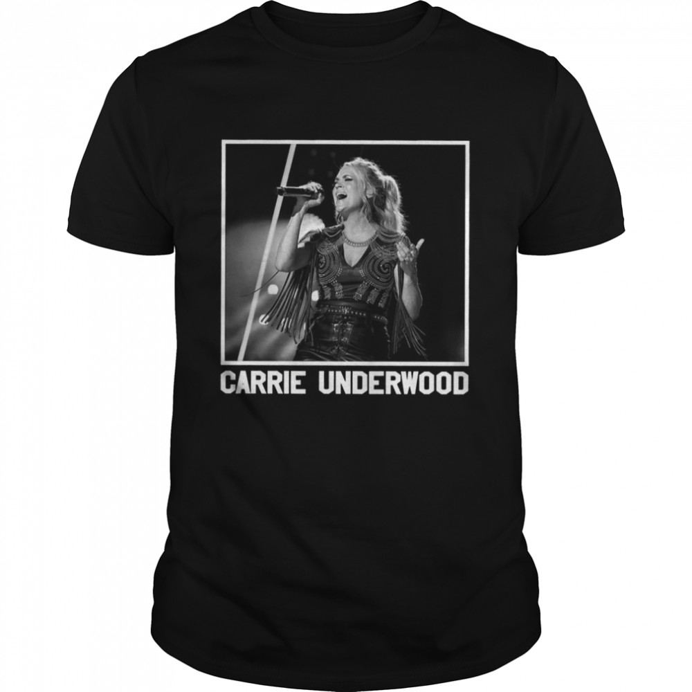 Black And White Art Cry Pretty Carrie Underwood Gift Men Women shirt Classic Men's T-shirt