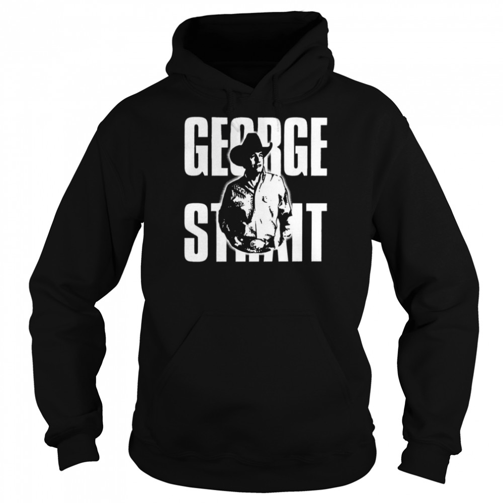 black and white art george strait shirt unisex hoodie