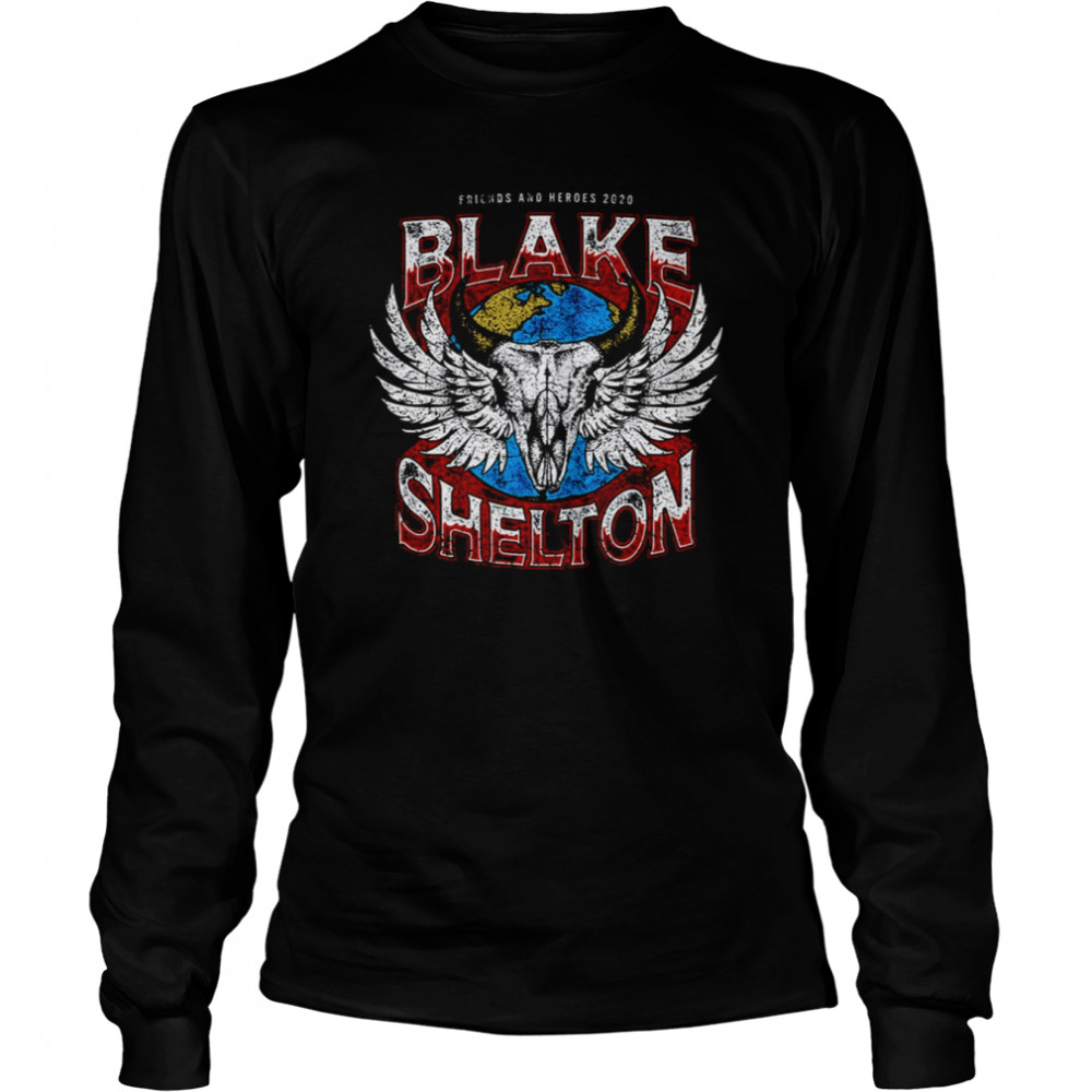Black Logo Blake Heroes Tour 2020 Shelton Warna shirt Long Sleeved T-shirt