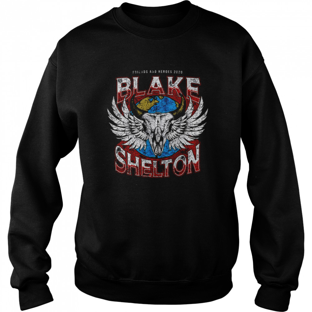 black logo blake heroes tour 2020 shelton warna shirt unisex sweatshirt