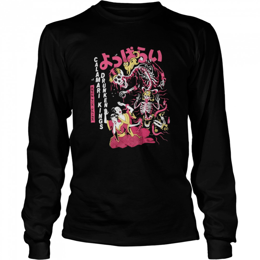 Calamari Kings drunken shirt 10 Calamari Kings drunken shirt Long Sleeved T-shirt