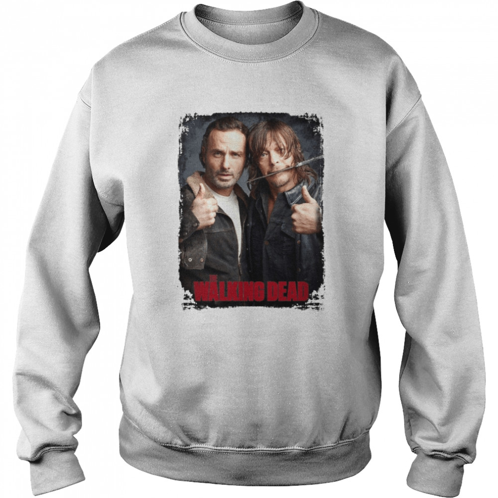 custom made rick and daryl from the walking dead andrew lincoln norman reedus halloween shirt unisex sweatshirt