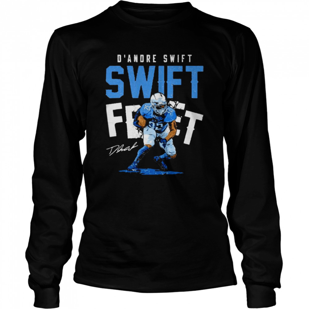 D’andre Swift Detroit Lions Swift Feet signature shirt Long Sleeved T-shirt