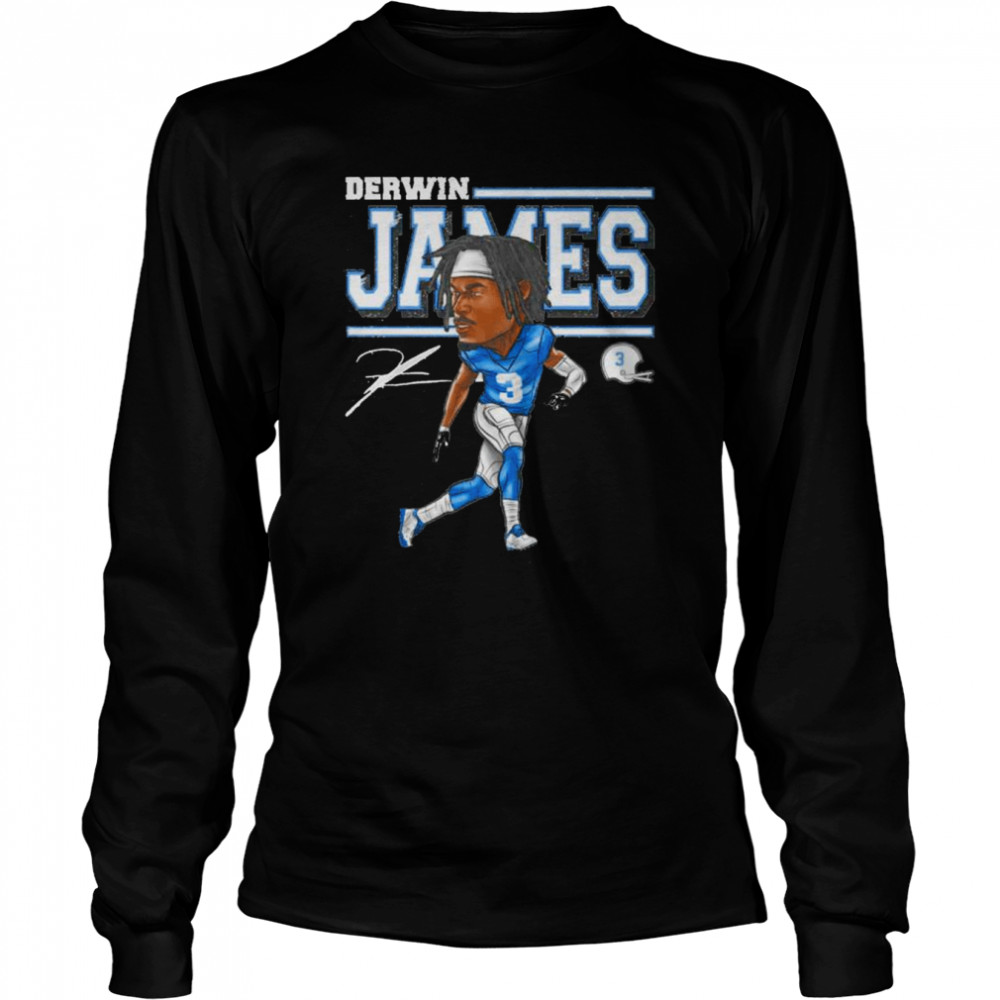 Derwin James Los Angeles Chargers cartoon signature shirt Long Sleeved T-shirt